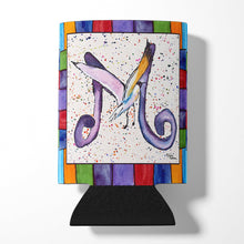 Load image into Gallery viewer, Letter M with Seagull Can or Bottle Beverage Insulator Hugger 8436