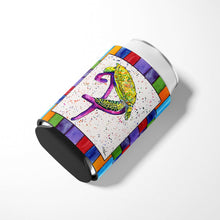 Load image into Gallery viewer, Letter P with  Turtle Can or Bottle Beverage Insulator Hugger 8439