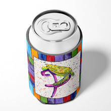 Load image into Gallery viewer, Letter P with  Turtle Can or Bottle Beverage Insulator Hugger 8439