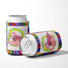 Load image into Gallery viewer, Letter Q with  Flamingo Can or Bottle Beverage Insulator Hugger 8440