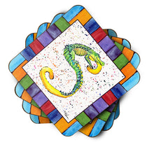 Load image into Gallery viewer, Beach and Seafood Coasters - Set of 4 Lightweight Foam, Absorbent Drink Coasters