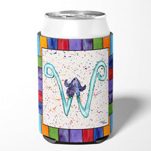 Load image into Gallery viewer, Letter W with  Starfish Can or Bottle Beverage Insulator Hugger 8446