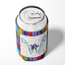 Load image into Gallery viewer, Letter W with  Starfish Can or Bottle Beverage Insulator Hugger 8446