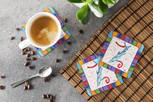 Load image into Gallery viewer, Beach and Seafood Coasters - Set of 4 Lightweight Foam, Absorbent Drink Coasters