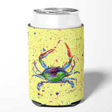 Load image into Gallery viewer, Crab on yellow Can or Bottle Beverage Insulator Hugger