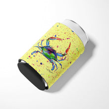 Load image into Gallery viewer, Crab on yellow Can or Bottle Beverage Insulator Hugger