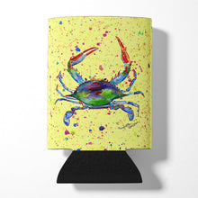 Load image into Gallery viewer, Crab on yellow Can or Bottle Beverage Insulator Hugger