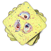 Load image into Gallery viewer, Oyster Coasters - Set of 4 Lightweight Foam, Absorbent Drink Coasters