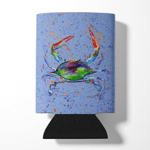 Load image into Gallery viewer, Crab on blue Can or Bottle Beverage Insulator Hugger