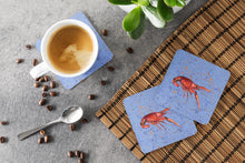 Load image into Gallery viewer, Crawfish Coasters - Set of 4 Lightweight Foam, Absorbent Drink Coasters