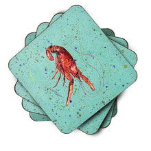 Load image into Gallery viewer, Crawfish Coasters - Set of 4 Lightweight Foam, Absorbent Drink Coasters