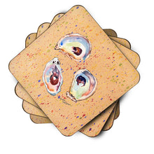 Load image into Gallery viewer, Oyster Coasters - Set of 4 Lightweight Foam, Absorbent Drink Coasters