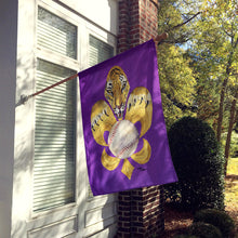 Load image into Gallery viewer, Tiger Fleur de lis Baseball Flag Canvas House Size