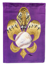 Load image into Gallery viewer, Tiger Fleur de lis Baseball Garden Flag – Decorative Outdoor Yard Flag