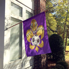 Load image into Gallery viewer, Tiger Soccer  Fleur de lis Flag Canvas House Size