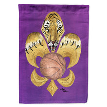 Load image into Gallery viewer, Tiger Basketball Fleur de lis Flag Canvas House Size