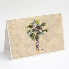 Load image into Gallery viewer, Palm Tree #2 Greeting Cards -  Blank Note Cards – 8-Pack of Artist-Designed Cards with Envelopes