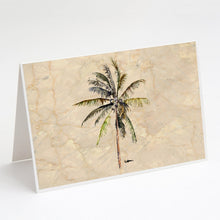 Load image into Gallery viewer, Palm Tree #3 Greeting Cards -  Blank Note Cards – 8-Pack of Artist-Designed Cards with Envelopes