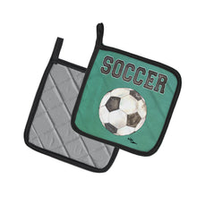 Load image into Gallery viewer, Soccer Pot Holders - Set of 2 Decorative Kitchen Helpers | Made in the USA 8484PTHD