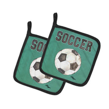 Load image into Gallery viewer, Soccer Pot Holders - Set of 2 Decorative Kitchen Helpers | Made in the USA 8484PTHD