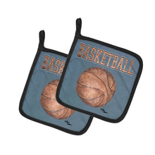 Load image into Gallery viewer, Basketball Pot Holders - Set of 2 Decorative Kitchen Helpers | Made in the USA 8486PTHD