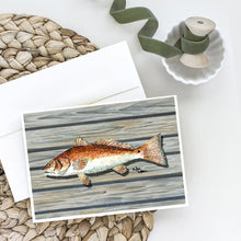 Load image into Gallery viewer, Fish Red Fish Greeting Cards -  Blank Note Cards – 8-Pack of Artist-Designed Cards with Envelopes