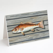 Load image into Gallery viewer, Fish Red Fish Greeting Cards -  Blank Note Cards – 8-Pack of Artist-Designed Cards with Envelopes