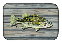 Load image into Gallery viewer, Fish Bass Small Mouth Dish Drying Mat – Absorbent, Artistic Kitchen Essentials 8493DDM