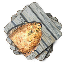 Load image into Gallery viewer, Flounder Coasters - Set of 4 Lightweight Foam, Absorbent Drink Coasters