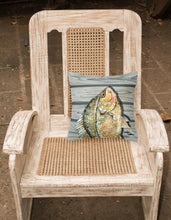 Load image into Gallery viewer, Croppie Fish on Pier Throw Pillow - 14x14 Decorative Pillow – Art for Your Home &amp; Patio 8498PW1414