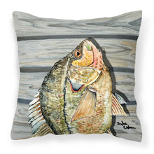 Load image into Gallery viewer, Croppie Fish on Pier Throw Pillow - 14x14 Decorative Pillow – Art for Your Home &amp; Patio 8498PW1414