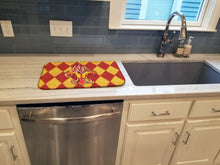 Load image into Gallery viewer, Peppers Fleur de lis Dish Drying Mat – Absorbent, Artistic Kitchen Essentials 8499DDM