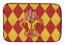 Load image into Gallery viewer, Peppers Fleur de lis Dish Drying Mat – Absorbent, Artistic Kitchen Essentials 8499DDM