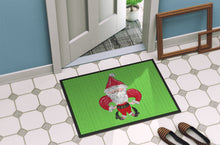 Load image into Gallery viewer, Christmas Fleur de lis Santa Claus Doormat - 24x36 Decorative Floor Mat – Indoor/Outdoor Rug