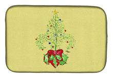 Load image into Gallery viewer, Christmas Tree Fleur de lis Dish Drying Mat – Absorbent, Artistic Kitchen Essentials 8501DDM