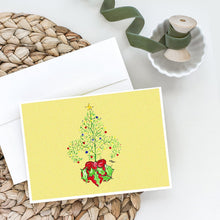 Load image into Gallery viewer, Christmas Tree Fleur de lis Greeting Cards -  Blank Note Cards – 8-Pack of Artist-Designed Cards with Envelopes