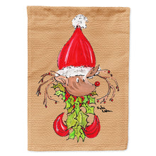 Load image into Gallery viewer, Christmas Reindeer Fleur de lis Flag Canvas House Size
