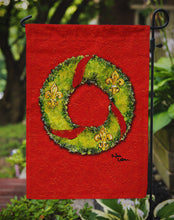 Load image into Gallery viewer, Christmas Wreath Fleur de lis Garden Flag – Decorative Outdoor Yard Flag