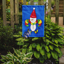 Load image into Gallery viewer, Christmas Snowman Fleur de lis Garden Flag – Decorative Outdoor Yard Flag
