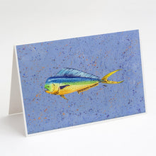 Load image into Gallery viewer, Dolphin Mahi Mahi Greeting Cards -  Blank Note Cards – 8-Pack of Artist-Designed Cards with Envelopes