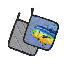 Load image into Gallery viewer, Dolphin Mahi Mahi Pot Holders - Set of 2 Decorative Kitchen Helpers | Made in the USA 8521PTHD