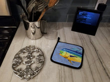 Load image into Gallery viewer, Dolphin Mahi Mahi Pot Holders - Set of 2 Decorative Kitchen Helpers | Made in the USA 8521PTHD