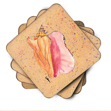 Load image into Gallery viewer, Shells Coasters - Set of 4 Lightweight Foam, Absorbent Drink Coasters