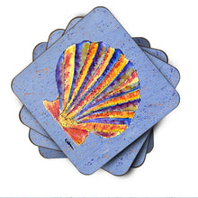 Load image into Gallery viewer, Shells Coasters - Set of 4 Lightweight Foam, Absorbent Drink Coasters