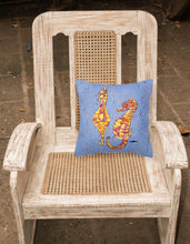 Load image into Gallery viewer, Seahorses on Blue Throw Pillow - 14x14 Decorative Pillow – Art for Your Home &amp; Patio 8526PW1414