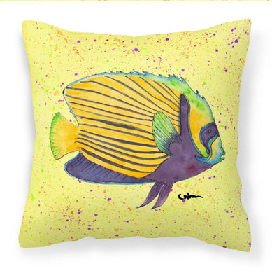 Yellow Fish on Yellow Throw Pillow - 14x14 Decorative Pillow – Art for Your Home & Patio 8528PW1414