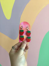 Load image into Gallery viewer, Summery Strawberry Earrings