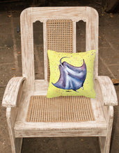 Load image into Gallery viewer, Stingray on Yellow Throw Pillow - 14x14 Decorative Pillow – Art for Your Home &amp; Patio 8531PW1414