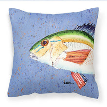 Load image into Gallery viewer, Rainbow Trout on Blue Throw Pillow - 14x14 Decorative Pillow – Art for Your Home &amp; Patio 8534PW1414