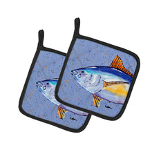 Load image into Gallery viewer, Tuna Fish Pot Holders - Set of 2 Decorative Kitchen Helpers | Made in the USA 8535PTHD